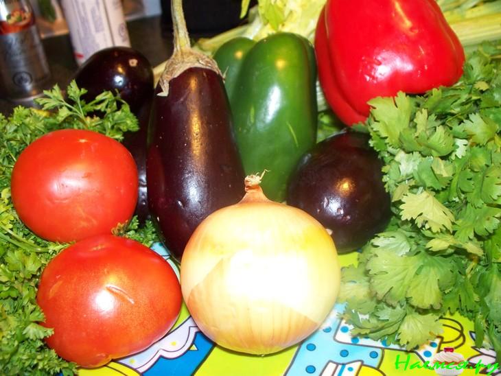 Шашлык овощной на сковороде за 5 минут