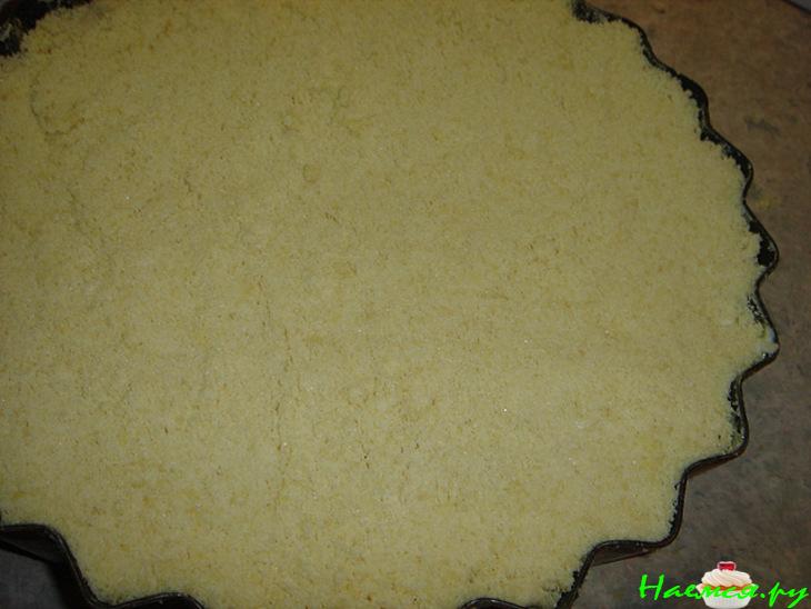 Творожно-яблочный пирог с песочной крошкой