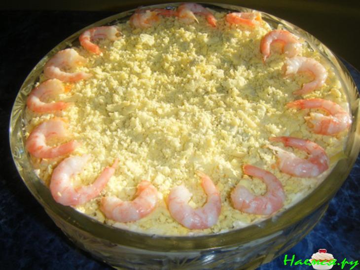 Праздничный рыбный салат