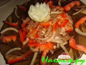 Салат из говядины с болгарским перцем