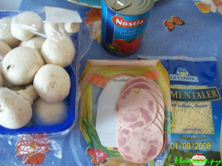 Пицца с куриным мясом и грибами Пицца с куриным мясом и грибами