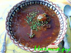 Суп из бычьего хвоста, с томатом, не осветлённый