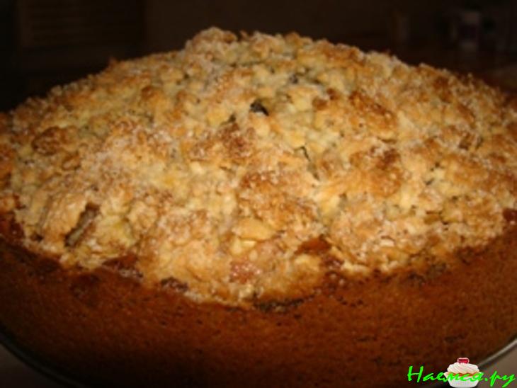 Маковый пирог с творожной крошкой
