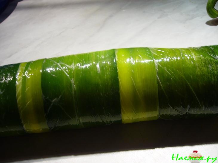 Роллы из лука порея