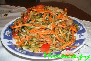 Корейский салат со свининой