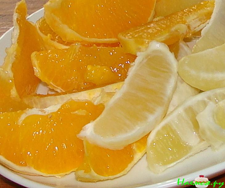 Маринованный тунец с апельсинами и лимоном