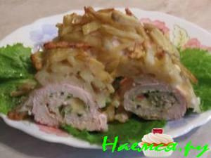 Ежики из курицы с сыром