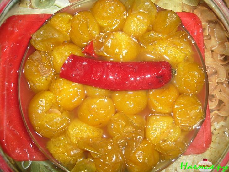 Соус "Ткемали" из замороженной желтой алычи