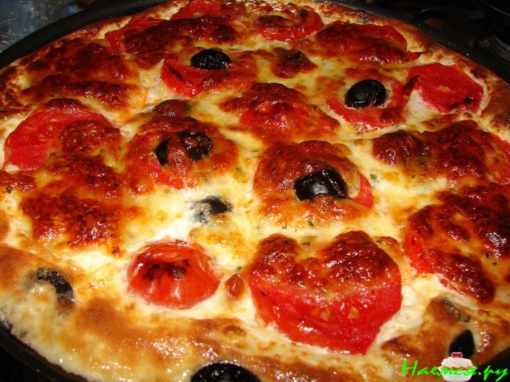 Макаронная запеканка - пицца