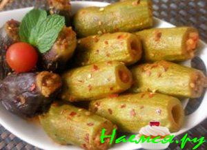 Долма из кабачков и баклажанов