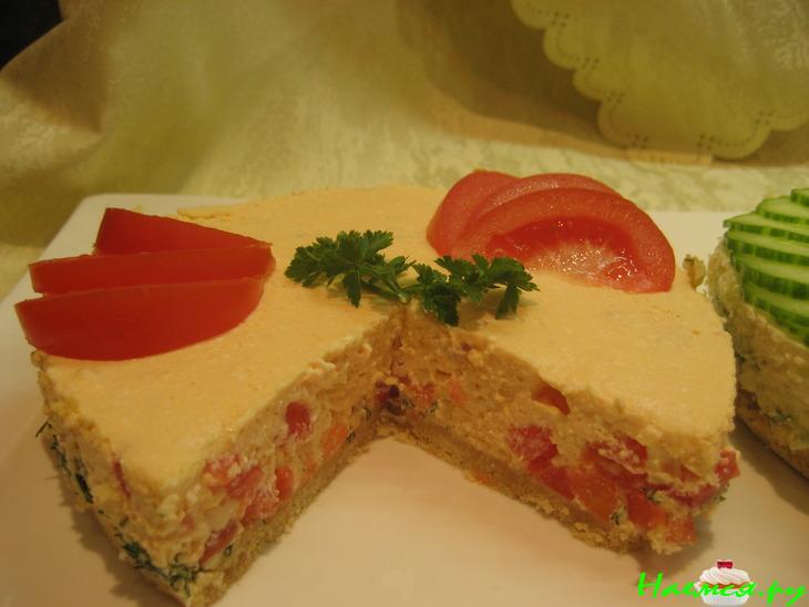 Сырный террин с помидорами