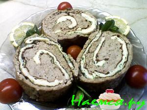 Паштет "Зебра" с омлетом