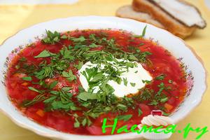 Борщ с баклажанами постный