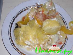 Треска с овощами Треска с овощами