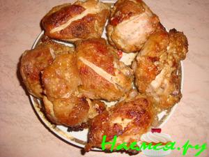 Запечённые бёдрышки куриные