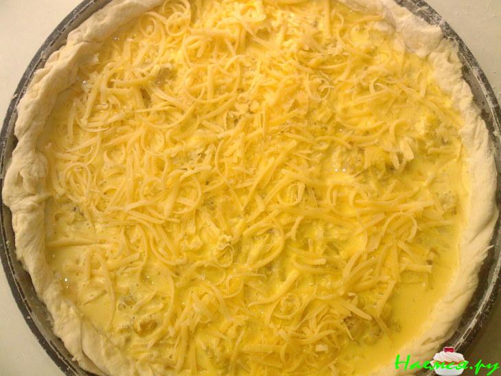 Пирог/киш с курицей и яблоками