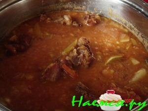 Суп из чечевицы с ребрышками