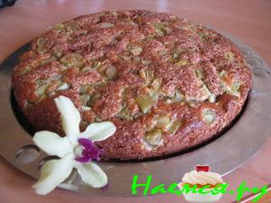 Бабушкин пирог с ревнем