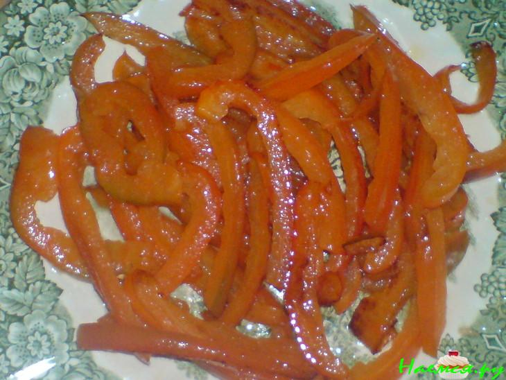 Спагетти с индейкой и перчиком