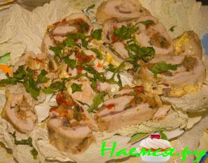 Рулет из филе курицы