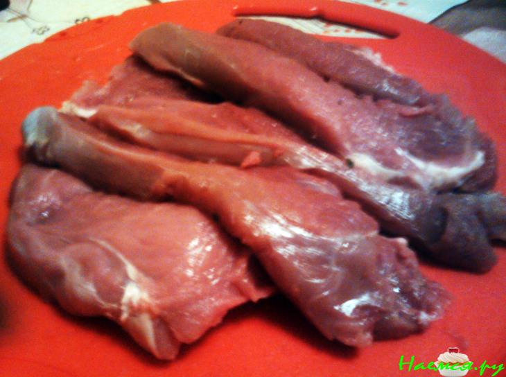 Телятина с винной заправкой