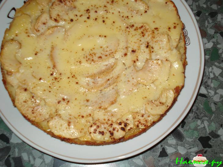 Пирог творожно-яблочный