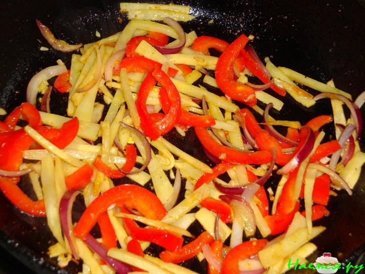 Свинина по-китайски с бамбуком