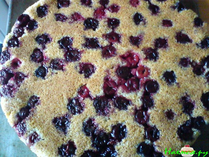 Пирог вишнёвый с белковым кремом Пирог вишнёвый с белковым кремом