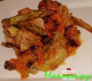 Индейка тушеная с артишоками