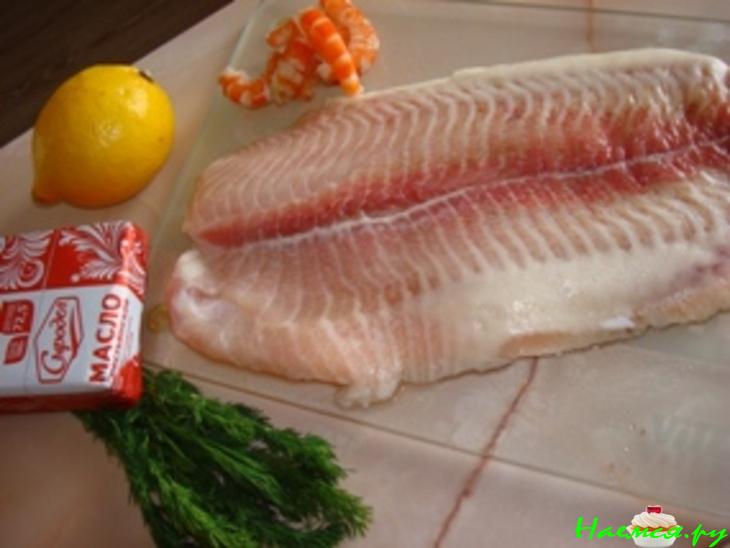 Рыбные рулетики с креветками