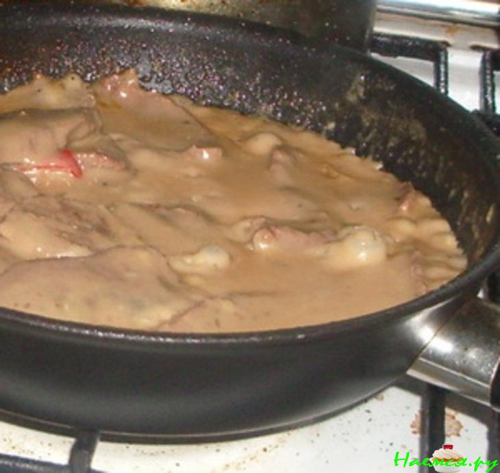 Говядина в сметанном соусе