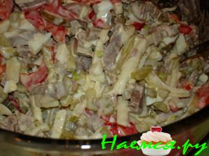 Салат с мясом и овощами