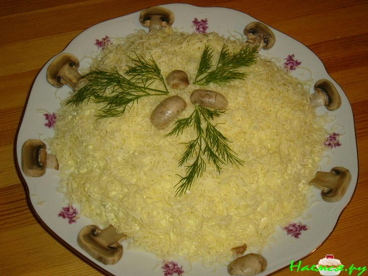 Салат "Грибной" слоями Салат "Грибной" слоями