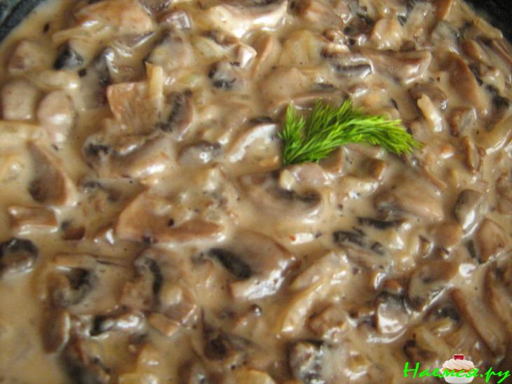 Грибной соус с плавленным сырком