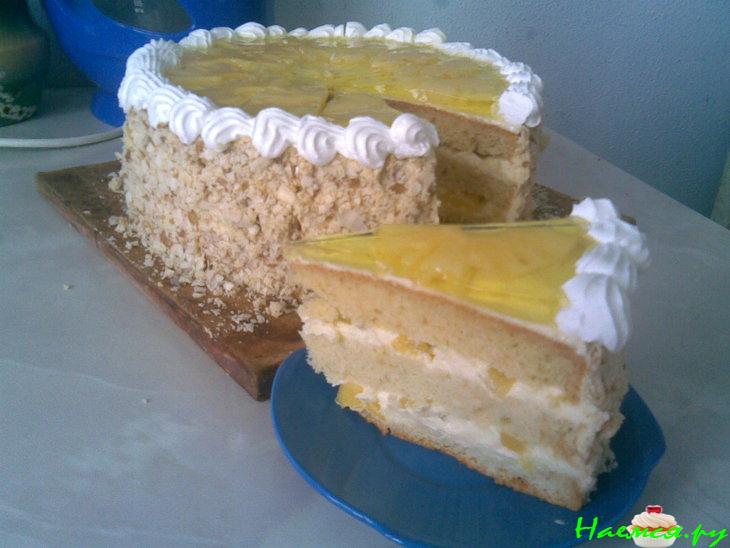 Ананасовый торт с миндалем