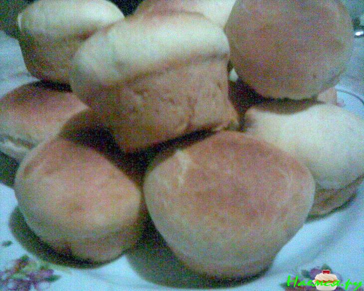 Постные булочки с рыбной икрой (икра минтая)