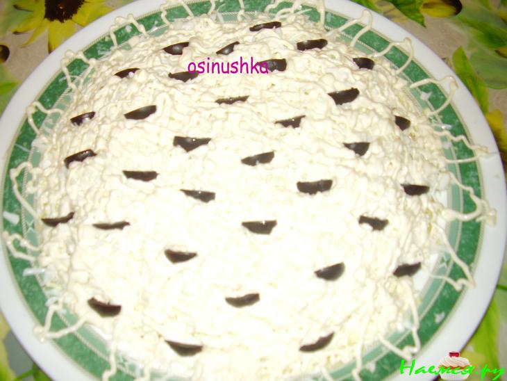 Салат "Березка" с копченым окорочком