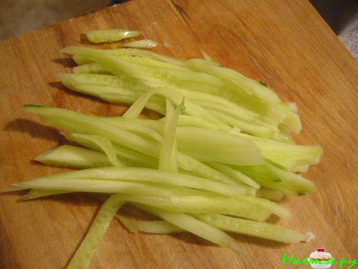 Салатик лёгкий крабовый