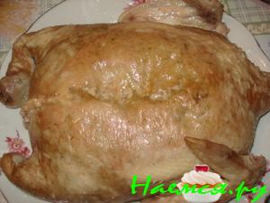 Фаршированная курица (потрошками)