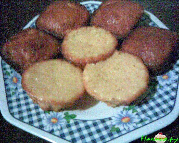 Творожные кексы (маффины) с ванильным пудингом