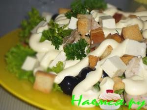 Салат из нежной куриной грудки