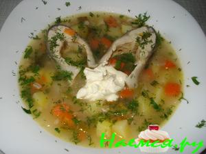 Суп рыбный с огурцом