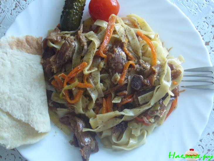 Лагман с домашней лапшой