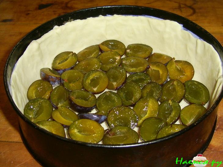 Сливовый пирог с заварным кремом