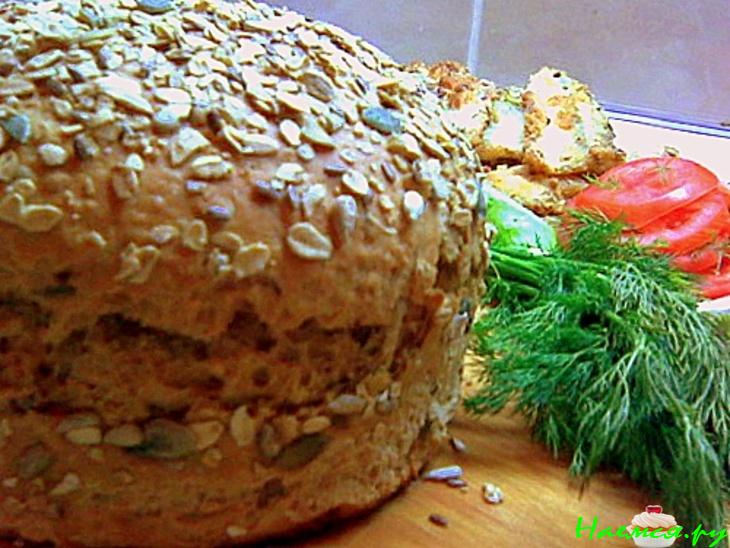 Хлеб овсяный на закваске с семечками, почти одна польза! 
