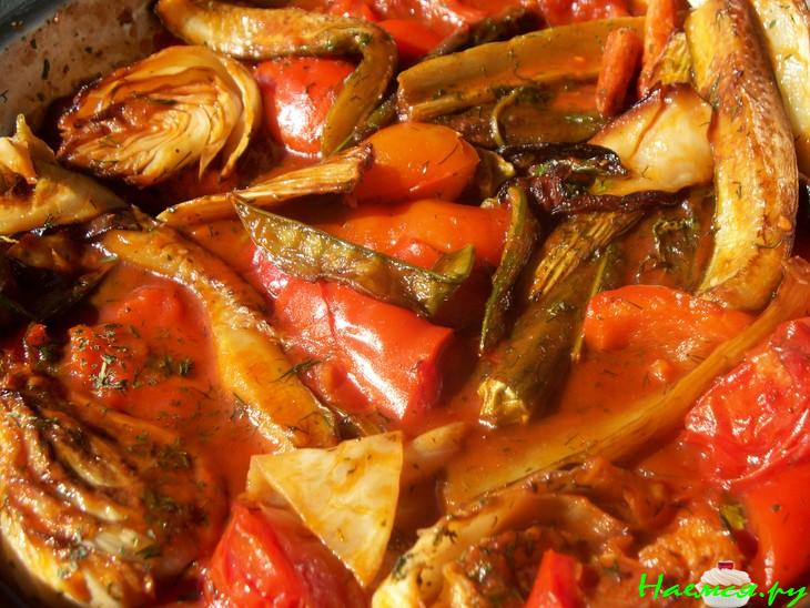 Овощи жареные с фенхелем