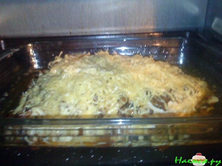 Скумбрия свежемороженая запечённая с грибами Скумбрия свежемороженая запечённая с грибами