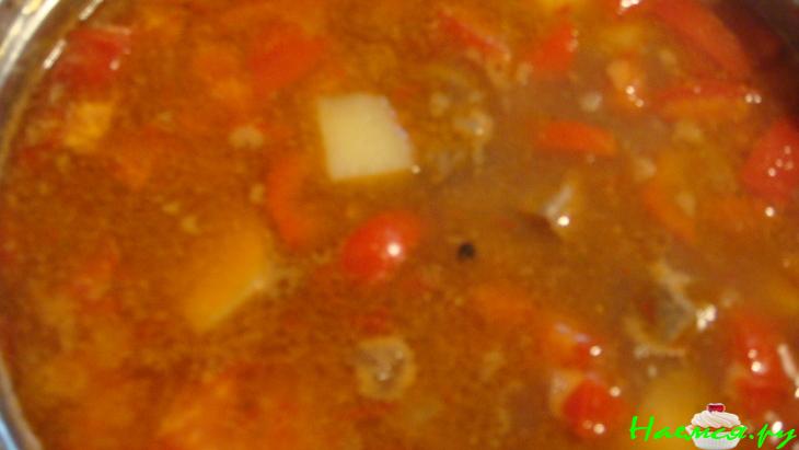 Суп - гуляш по - Венгерски (говядина)