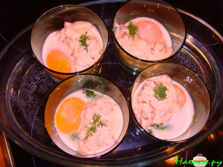 Веррины со шпинатом, яйцом и беконом