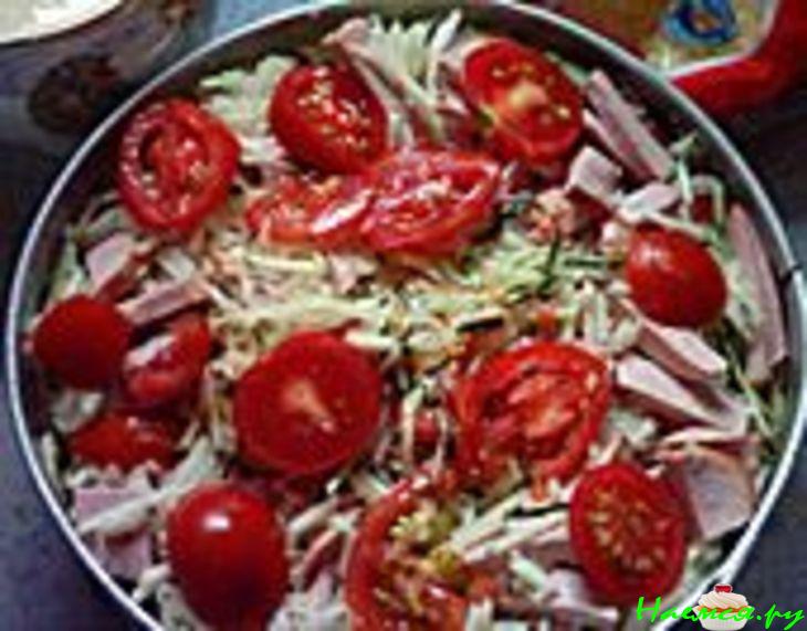 Овощной тортик в тесте